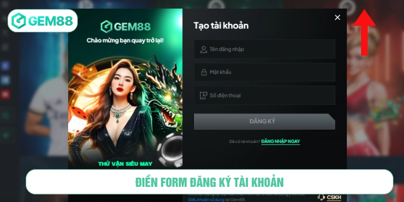 Điền các thông tin chi tiết được GEM 88 cung cấp