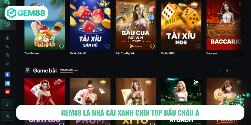 GEM88 là nhà cái đang được nhiều bet thủ yêu thích